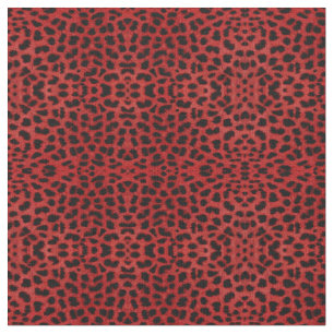 Red Leopard Print Fabric