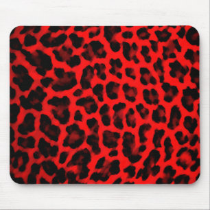 Red Leopard Print Mouse Mat