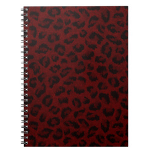 Red Leopard Print Spiral Notebook