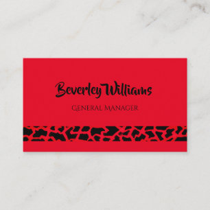 Red Leopard Professional Business Card