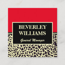 Red Leopard Professional Business Card