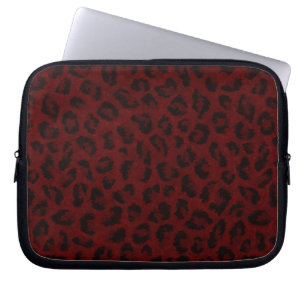 Red Leopard Skin Laptop Sleeve