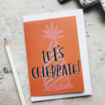 Red Let's Celebrate Birthday Hat Card<br><div class="desc">Celebrate your loved ones in style with this festive birthday card featuring a hand drawn party hat.</div>