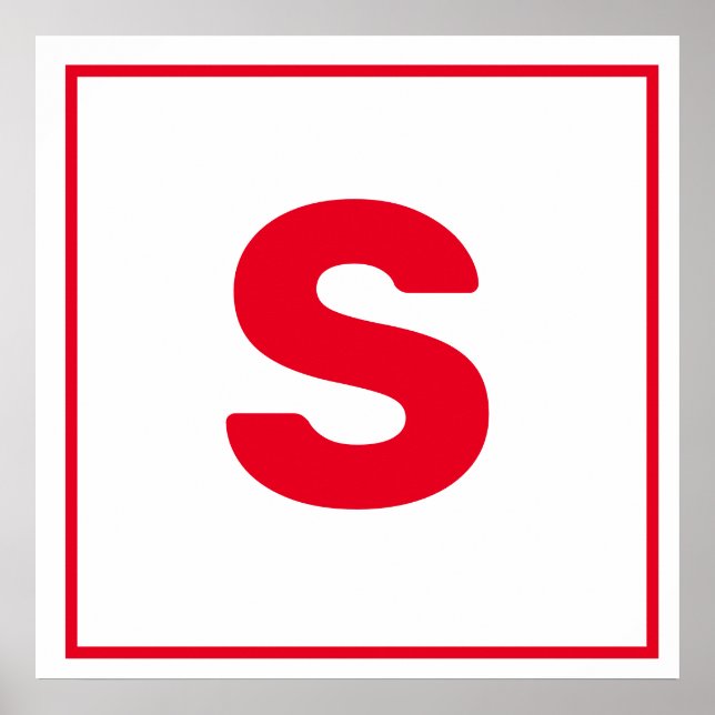Red letter S Poster (Front)