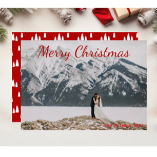 Red Lettering Christmas Card