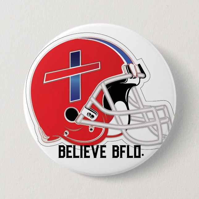 Red lid Believe Bflo button (Front)