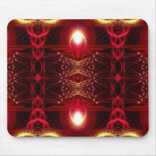 Red Light Fractal Mousepad