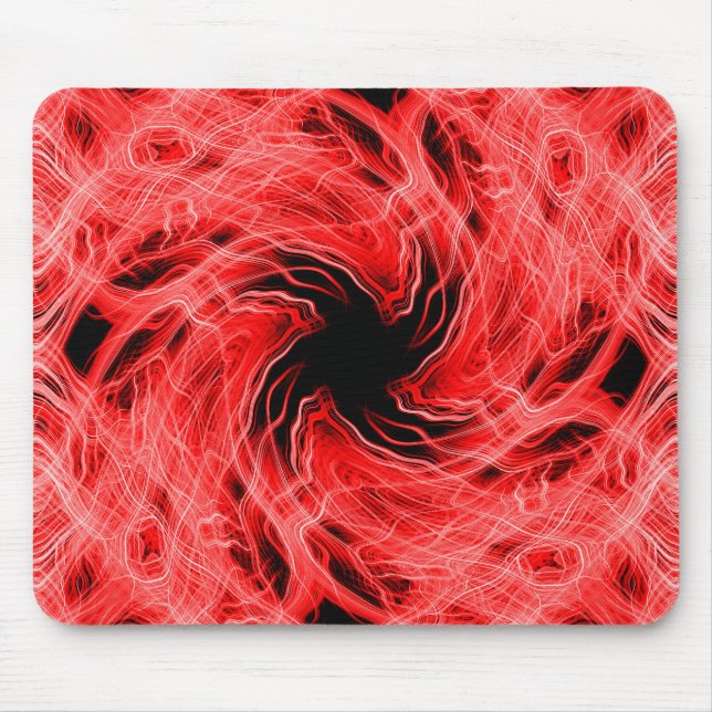 Red light trails pattern mouse mat (Front)