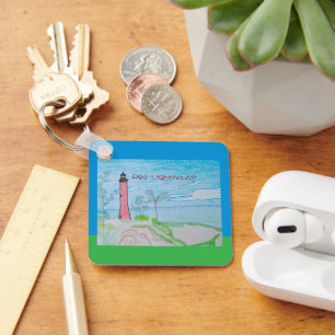Red Lighthouse Key Ring