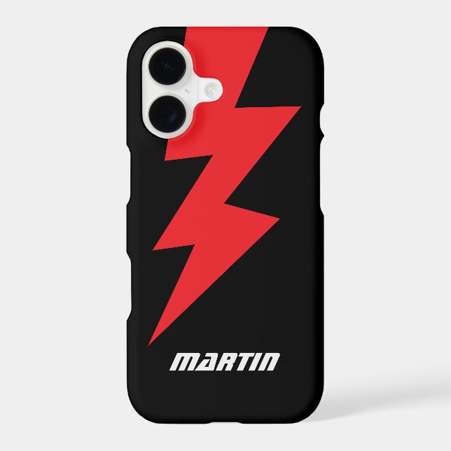 Red lightning bolt flash logo personalised (Back)