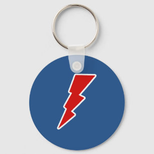 red lightning bolt key ring
