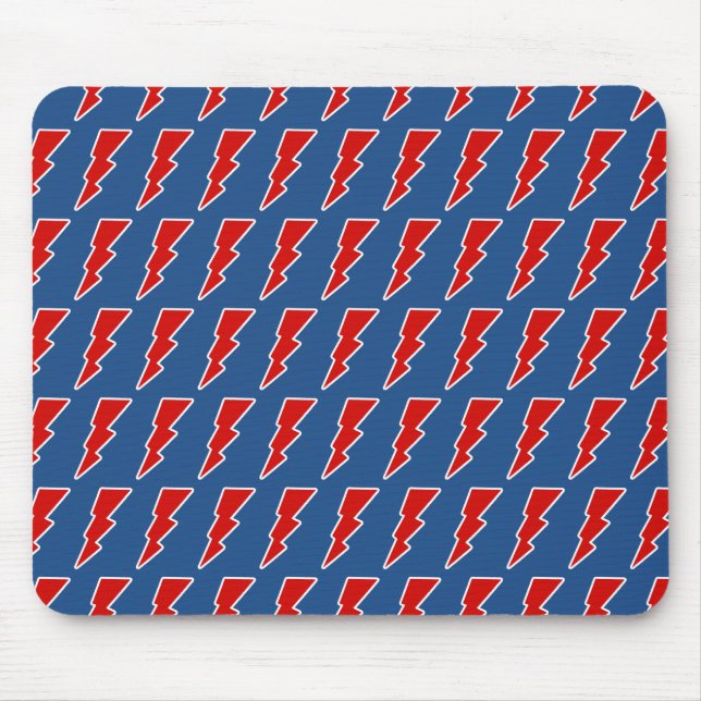 red lightning bolt mouse mat (Front)