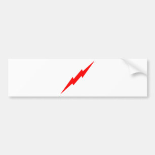 Red Lightning Bumper Sticker