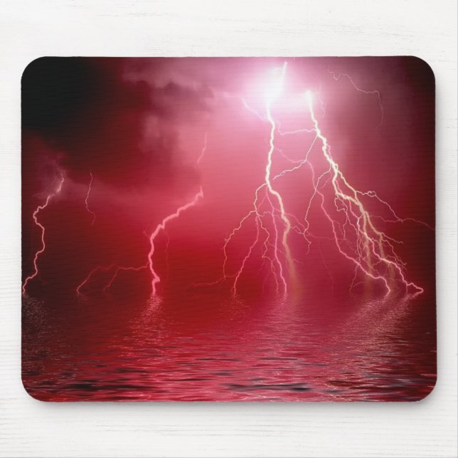 Red Lightning Mousepad (Front)