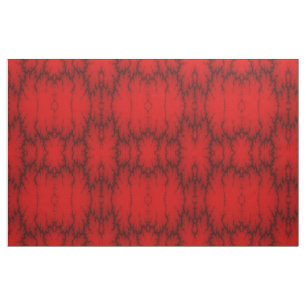 Red Lightning Patterned Fabric