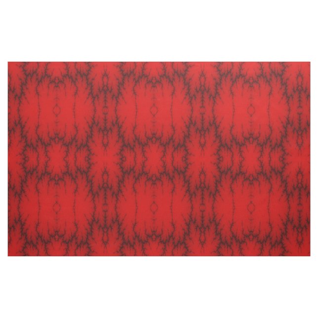 Red Lightning Patterned Fabric (Yard)
