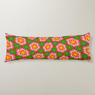 Red Lilies Pattern Body Cushion
