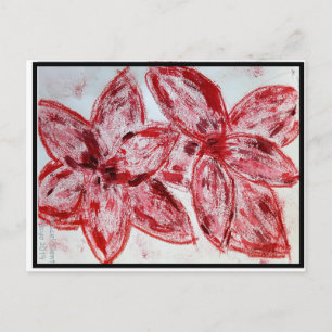 Red Lilium asiatic Postcard
