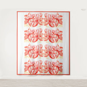 Red Lilium oriental Tapestry