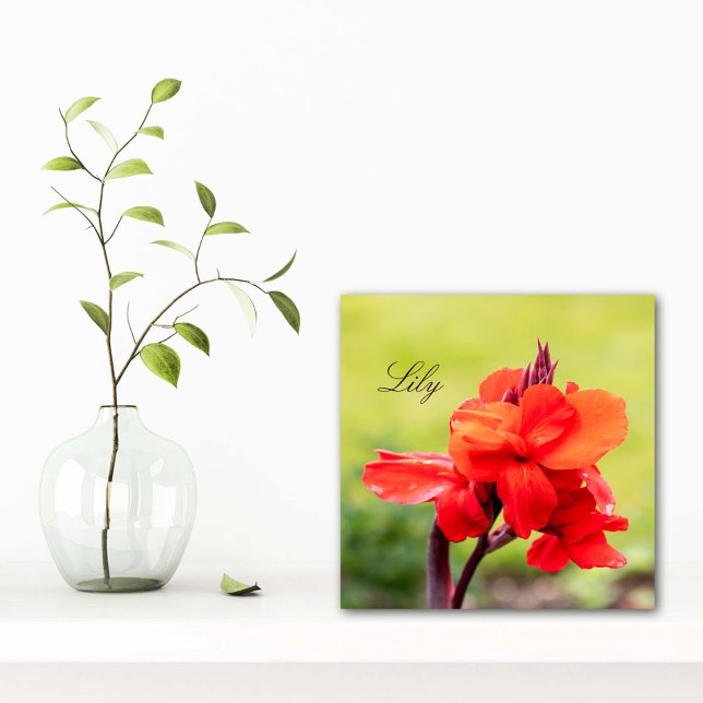 Red Lily Custom Name  Tile (Creator Uploaded)