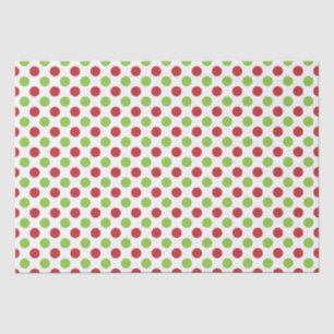 Red & Lime Green Polka Dots Tissue Paper