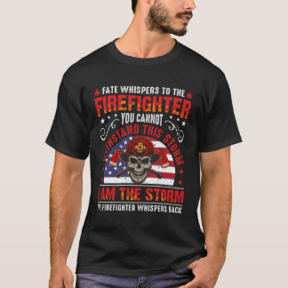 Red Line American Flag  Cool Firefighter Plus Size T-Shirt