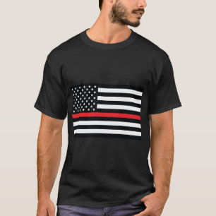 Red line flag, American flag with red stripe T-Shirt