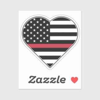 Red Line Flag Heart
