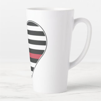 Red Line Flag Heart Latte Mug
