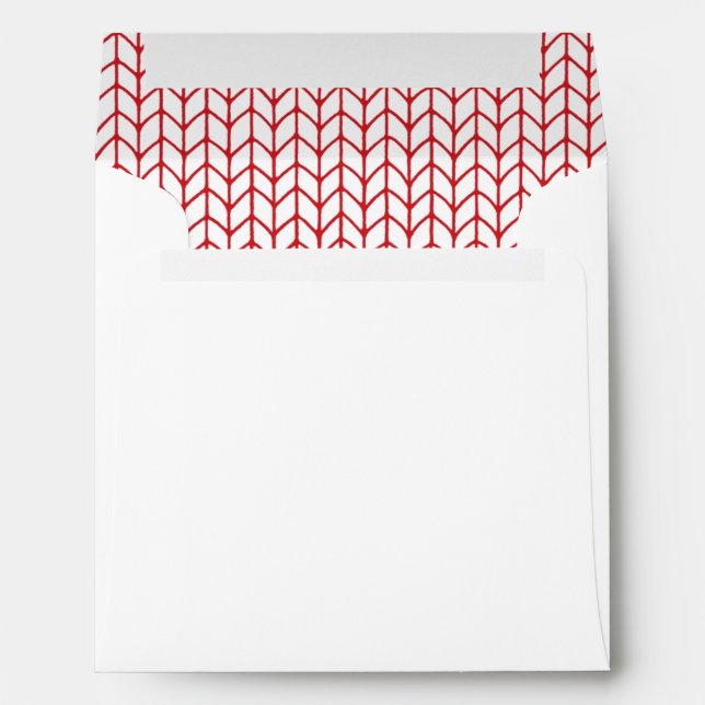 RED LINE KNIT 5.25 Square Envelope  (Back (Bottom))