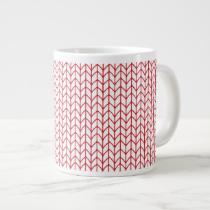 RED LINE KNIT Big White Mug