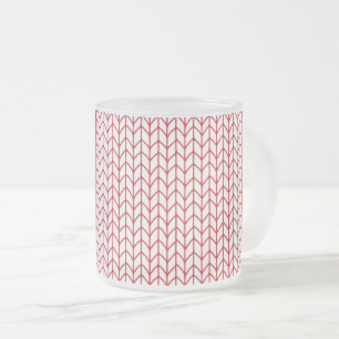 RED LINE KNIT Frosted Glass Mug