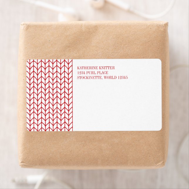 RED LINE KNIT Shipping Address Labels  (Insitu)