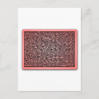 Red Line Maze Postcard