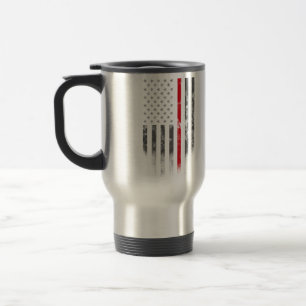 RED LINE Vintage American Flag Travel Mug