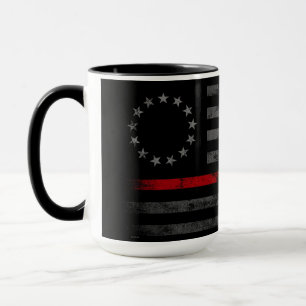 RED LINE Vintage Betsy Ross American Flag Mug