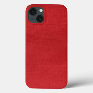 Red Linen Texture Photo Background iPhone 13 Case