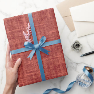 Red Linen Wrapping Paper