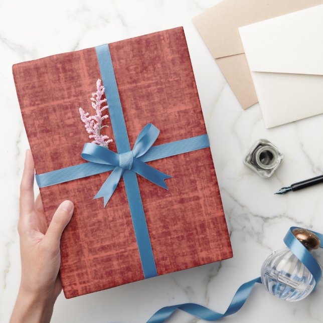 Red Linen Wrapping Paper (Gifting)