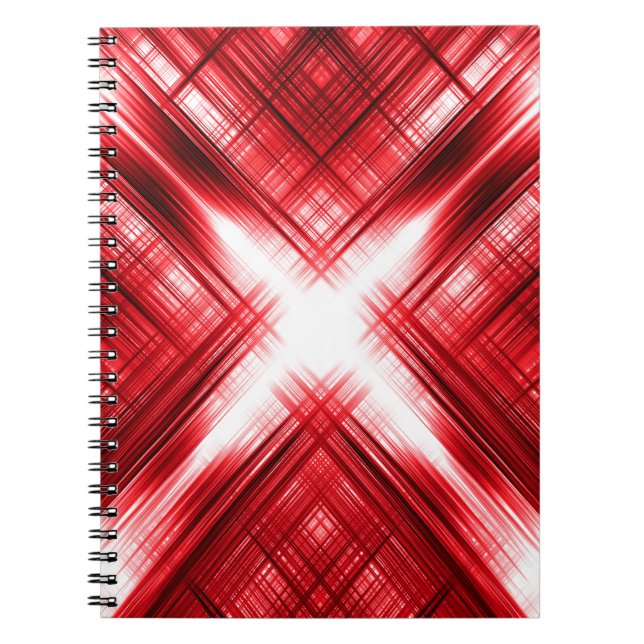 Red lines cross notebook (Front)