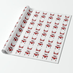 Red lingerie wrapping paper