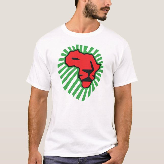 Red Lion Green Mane Waka Waka Africa Shirt (Front)
