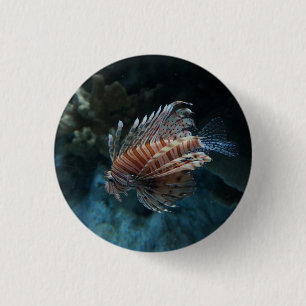 Red Lionfish Pinback Button