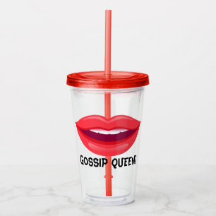 Red Lip Gossip Queen Tumbler