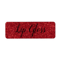 Red Lipgloss label