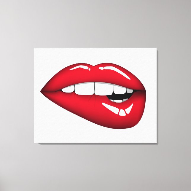 Red Lips 2 Canvas Print (Front)