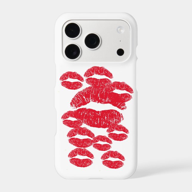 Red Lips Aesthetic iPhone 17 Case (Back)