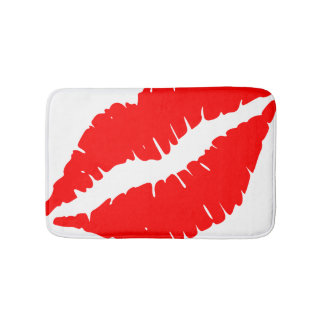 Red Lips Bath Rug