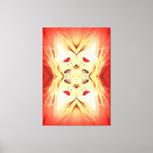 Red lips canvas print