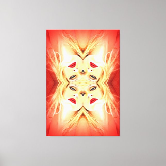 Red lips canvas print (Front)